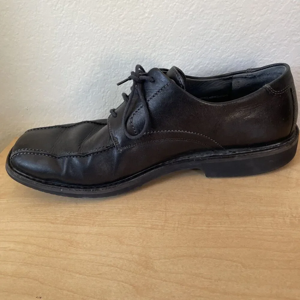 Mephisto Goodyear Welt Mens 12 Black Oxford Shoes Genuine Leather Dress Wedding‎